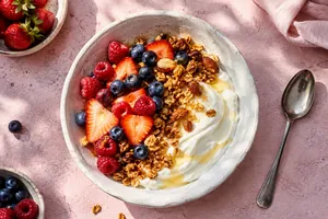 Yogurt, berries and granola breakfast inspiration
